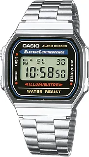 Relógio de Pulso Feminino Casio Prata Vintage Digital A168WA-1WDF