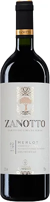VINHO FINO TINTO SECO MERLOT ZANOTTO 750 ML