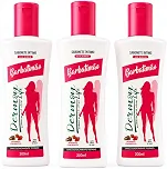 Kit 3 Sabonetes Líquidos Íntimos Femininos Barbatimão Morango com Mentol 200ml Adstringente Ginecologicamente Testado Higiene Íntima Dermon Life
