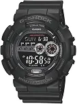 G-Shock GD100-1B | Relógio digital masculino resistente | Resistente à água até 200 m | LED de alto brilho | Tempo duplo e bateria de 7 anos, Multi, One Size, Esportivo