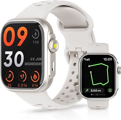Smartwatch GPS, Relogio Smartwatch Feminino e Masculino,Tela HD de 1,85', Alexa, 100 Esportes,Frequência Cardíaca e Monitoramento do Sono, 3ATM à rova d'água,Compatível com Android iOS FB041