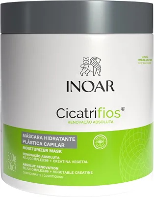 Inoar, Máscara Capilar CicatriFios – Hidratação, Brilho Intenso, Antifrizz e Recuperação dos Fios com Rejucomplex3-500g