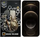 Gshield Película de Fibra de Vidro 10H Proteção Contra Arranhões e Impactos, Alta Sensibilidade Tela Toda, Dual Glass Preta (iPhone 12/12 Pro)