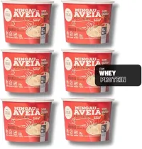 Mingau de Aveia Proteico Morango com Chocolate Sem Açúcar, Sem Glúten e Sem Lactose - 06 UNIDADES (pronto em 05 minutos)