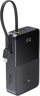 Baseus Power Bank EnerFill FC51 Bipow2 Pro com Display Digital e Cabo Embutido 20000mAh 22.5W, Preto Cósmico