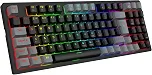 Teclado Mecânico Gamer com Fio 95 Teclas, RGB com 20 Modos de Iluminação, Switch Vermelho Hot Swap, Anti Ghosting, Teclado Compacto USB para PC, Notebook, Windows e Mac (Preto)