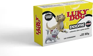 RLopções Sabonete em Barra para Cães e Gatos, com Enxofre, Antipulgas e Carrapatos, Antisséptico, Hidratante, 80g