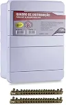 Force Line - Quadro Distr.16 Disjuntores+barramento Din Embutir, Branco