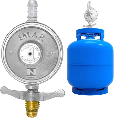 Registro de gas valvula de gás GLP Imar uso doméstico para cozinha fogão regulador de gás com 5 anos de validade Botijão P5 P13 P20 INMETRO