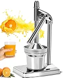 extrator de suco manual, Espremedor de Laranja, Espremedor de Limão, Amassador de Batata, Espremedor de Frutas, Espremedor Laranja, Corpo em Liga de Alumínio + Cabeça de Compressão em Aço Inoxidável