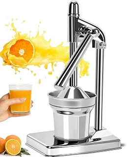 extrator de suco manual, Espremedor de Laranja, Espremedor de Limão, Amassador de Batata, Espremedor de Frutas, Espremedor Laranja, Corpo em Liga de Alumínio + Cabeça de Compressão em Aço Inoxidável