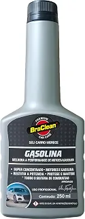 BraClean Aditivo para Gasolina, Limpador de Injetores, Melhora Performance do Motor, 250ml