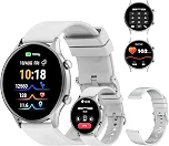 Smartwatch PEJE ZW04 com Chamadas, Pulseira Extra e 123+ Modos Esportivos