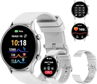 Smartwatch PEJE ZW04 com Chamadas, Pulseira Extra e 123+ Modos Esportivos