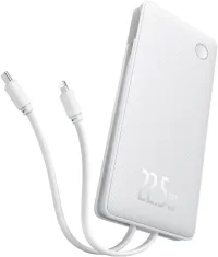 Carregador Portátil Baseus Digital Display Power Bank carregamento rápido 15W/20W/22.5W (Branco 22.5W, Milliamp Hours, 10000)