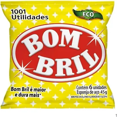Esponja de Aço, Cinza Metálico, 6 Unidades, 45g, Mini Rolinhos, 1001 Utilidades, para Limpeza de Panelas e Utensílios de Cozinha
