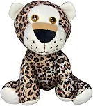 Pelúcia Safari, 30 cm, Animais Diversos, Material Antialérgico, Decoração e Brinquedo (Oncinha)