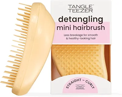 Tangle Teezer - Escova de cabelo desemabaraçadora The Original Mini para todos os tipos de cabelo, úmido e seco, Cor: Amarelo