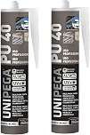 Kit 2 Cola Pu 40 Adesivo Poliuretano Placa de Revestimento PVC Vidro Madeira Metal Juntas Dilatação 400g (BRANCO)