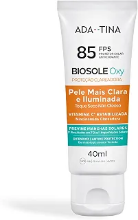 Protetor Solar 12HS Clareador 15 Tipos De Manchas Toque Seco Biosole Oxy FPS 85 Ada Tina