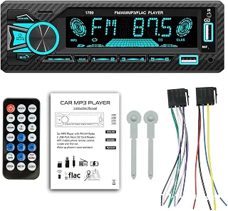 Som Automotivo, Bluetooth, MP3, USB, FM, Micro SD, Painel LED 7 Cores, Controle Remoto
