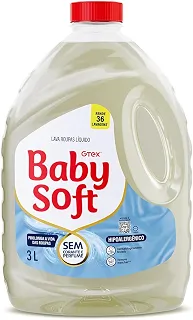 Lava Roupas Líquido Baby Soft Max Cuidado - 3l