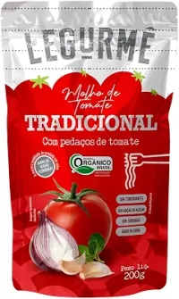 Molho Tomate Org Tradicional Legurmê Sachê 200g