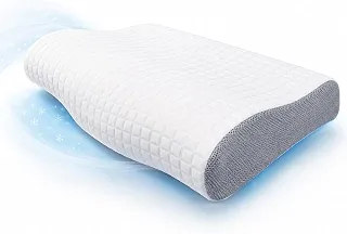 Travesseiro Ortopédico Cervical ICE Viscoelástico Premium, Suporte Ergonômico, Super Refrescante, Antialérgico, 50x70cm