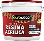Resina Acrílica Brilhante Eurodecor 1 litro Incolor