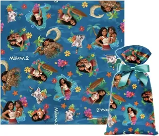 40 Unidades Sacolinha Surpresa Plástica Moana 2 Disney 20x29cm - Cromus - Inspire sua Festa