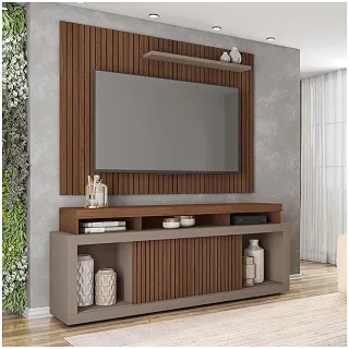 Rack E Painel Para Tv até 70 Polegadas Sun Marrom Caemmun