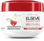 L'Oréal Paris Elseve Reparação Total 5+ Creme de Tratamento, Repara os 5 Sinais de Danos como Quebra e Ressecamento com Cicatri-Ceramida, Recupera, Hidrata e Dá Brilho, 300g