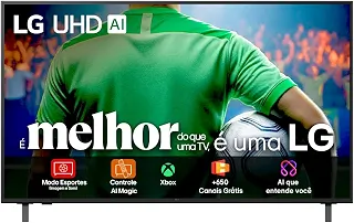 Smart TV 4K 55' LG UHD 55UA85 Processador α7 AI Ger8 4K Super Upscaling Google Cast Alexa Integrado Controle AI Smart Magic WebOS 25
