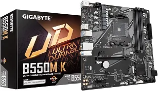 Placa Mae Gigabyte B550M, AM4 4XDDR4(MÁX128GB), 4 Sata, 1 M.2, 2XUSB 3.2, 4XUSB 2.0, 1XHDMI