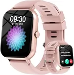Bettdow SmartWatch, relogio smartwatch feminino com 1.83' Ecrã tátil, à prova d'água IP67, Recebimento de Notificações, relogio masculino com 100+ Modos Esportivos Faz e Recebe Ligações (Rosa)