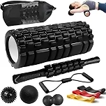 Kit de Liberação Miofascial 10 em 1 com Rolo Massageador, Bastão, Bolas, Faixa de Alongamento e Bolsa – Ideal para Yoga, Pilates, Fisioterapia e Alívio Muscular