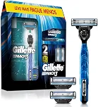Aparelho de Barbear Gillette Mach3, Kit com 1 Aparelho e 3 Cargas