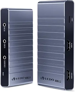 VEDO Placa de Captura de Vídeo de Canal Duplo, Captura 4K 60Hz HDR e Saída Loop, Taxa de Atualiza??o de 240Hz, Formato RGB24,Plug-and-Play para Jogos e Transmiss?es ao Vivo,Compatível com PC/Console