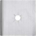 Mimo Style Jogo Com 02 Peças de Protetores de Fogão, Feito Inteiramente em Polipropileno na Cor Cinza 27x27cm. Protege o Fogão de Sujeiras, Facilitando a Limpeza. Resistente, Durável e Reutilizável