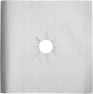 Mimo Style Jogo Com 02 Peças de Protetores de Fogão, Feito Inteiramente em Polipropileno na Cor Cinza 27x27cm. Protege o Fogão de Sujeiras, Facilitando a Limpeza. Resistente, Durável e Reutilizável