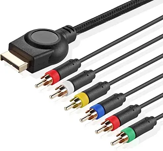 TNP PS2 Cabo componente premium YPbPr cabo componente de vídeo RCA AV para PlayStation 2/3 (PS2/PS3)