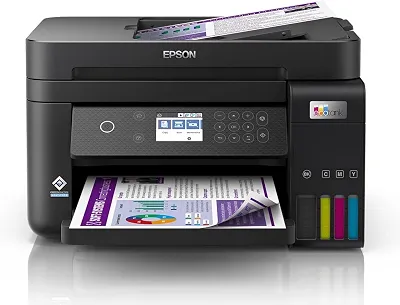 EPSON Multifuncional EcoTank L6270 - Tanque de Tinta Colorida, Wi-Fi Direct, Ethernet, Frente e Verso Automático, ADF, Bivolt, Preto