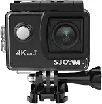 Câmera de ação SJ4000 4K Ultra HD à prova d'água- Câmera esportiva WiFi de 20MP, estabilização eletrônica de imagem (EIS), suporte para microfone externo e zoom de 4x, ideal para viagens e trilhas