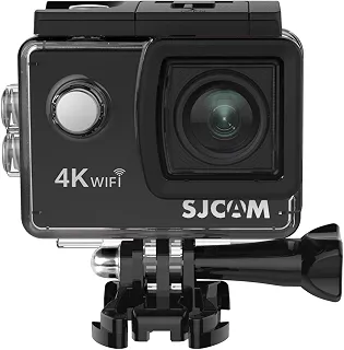 Câmera de ação SJ4000 4K Ultra HD à prova d'água- Câmera esportiva WiFi de 20MP, estabilização eletrônica de imagem (EIS), suporte para microfone externo e zoom de 4x, ideal para viagens e trilhas