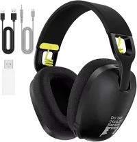 ONIKUMA GAMING Headset Gamer sem Fio para PS5, PS4, PC, 2.4GHz USB e Bluetooth 5.3, Preto, Over Ear
