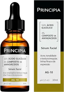 Sérum Principia, 9,8% Ácido Glicólico com Aminoácidos AG-10, 30ml