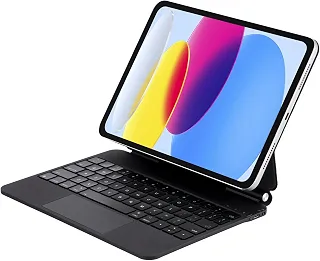 Mobee Capa com Teclado Mágico para iPad 10ª Geração 10,9 polegadas (2022) e iPad 11ª (A16, 2025), Capa com Teclado Magnético Painel Multi-Touch, Retroiluminado, Leve