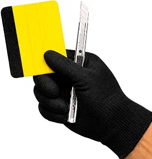 Kit Aplicação de Película e Adesivos Profissional – Espátula com Feltro Anti Risco + Estilete – Para Envelopamento Automotivo, Papel de Parede e Insulfilm