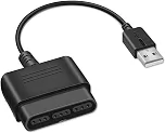 Xahpower Adaptador PS2 para USB, compatível com controlador PS1/PS2 para PS3/PC