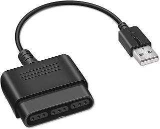 Xahpower Adaptador PS2 para USB, compatível com controlador PS1/PS2 para PS3/PC